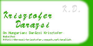 krisztofer darazsi business card