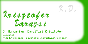 krisztofer darazsi business card